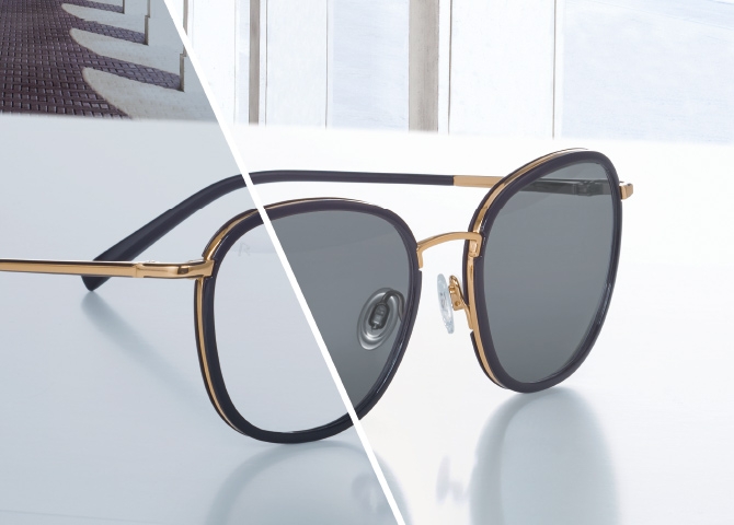 lenses with self-tinting ColorMatic® lenses, partially tinted