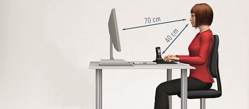 La vista al computer